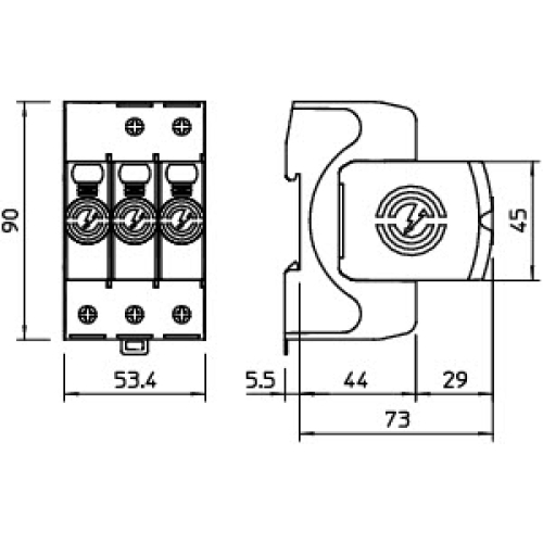 Svodič přepětí B+C OBO V50-3-280 5093511 (obrázek 2)