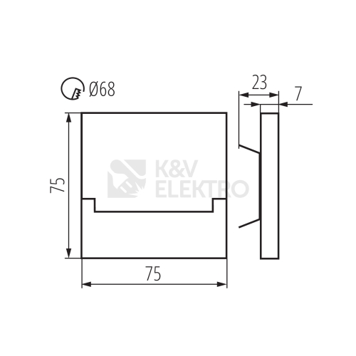 Orientační svítidlo 12V Kanlux SABIK LED P68 CW CZ 6500K studená bílá 27078