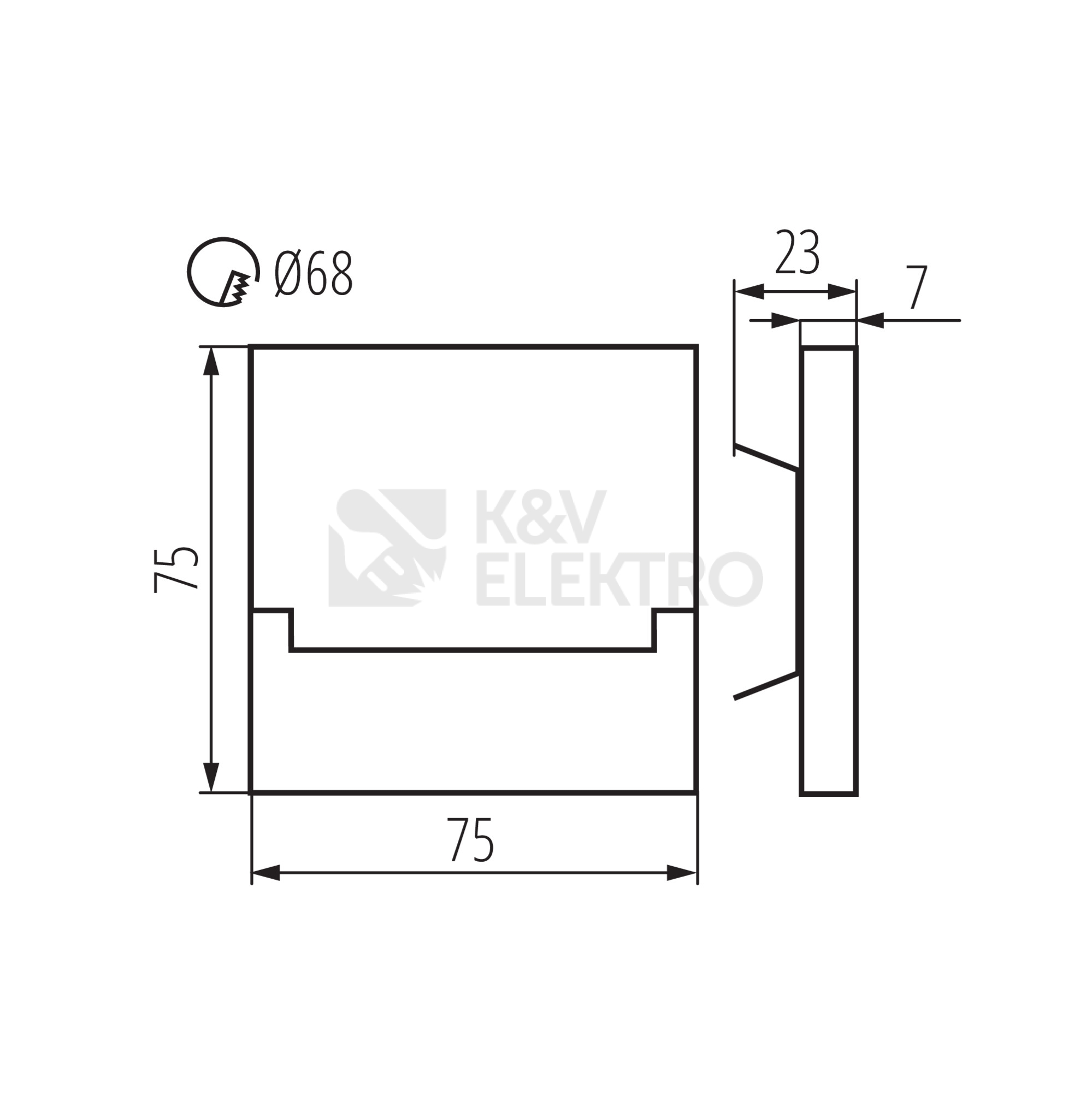 Obrázek produktu Orientační svítidlo 12V Kanlux SABIK LED P68 CW CZ 6500K studená bílá 27078 0