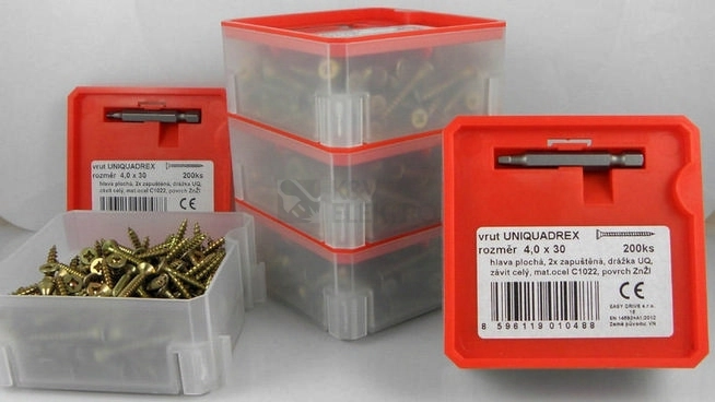 Obrázek produktu Vrut 5x40 UNIQUADREX v UQ BOXu (90ks) 2
