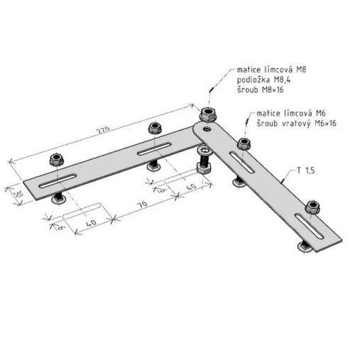 Spojka kloubová Arkys pro žlaby Merkur 2 SKHM 1 GZ