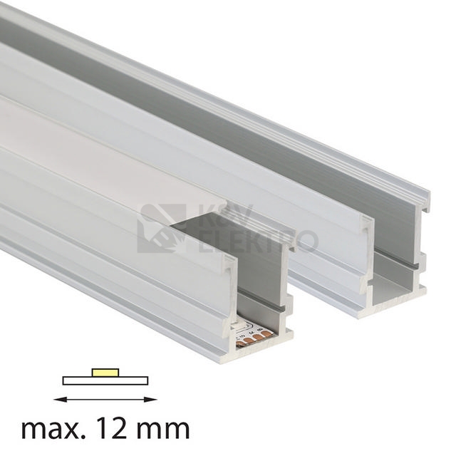 Obrázek produktu Nášlapný hliníkový profil McLED BK 21x26mm s mléčným difuzorem 2m ML-761.012.07.2 1