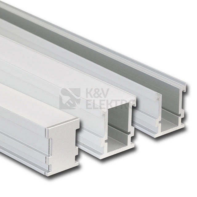 Obrázek produktu Nášlapný hliníkový profil McLED BK 21x26mm s mléčným difuzorem 2m ML-761.012.07.2 6