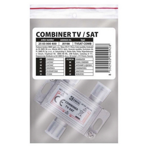 Slučovač satelitního a anténního signálu (TV/SAT) EMOS J0198