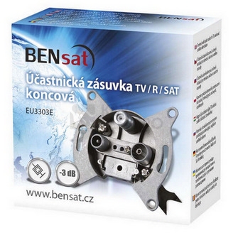 Obrázek produktu  Anténní televizní zásuvka TV+R+SAT EU3303E koncová EMOS J0240E 2