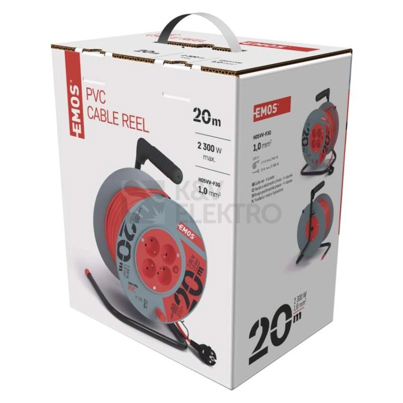 Obrázek produktu PVC prodlužovací kabel na bubnu 4zásuvky 20m EMOS P19420 9