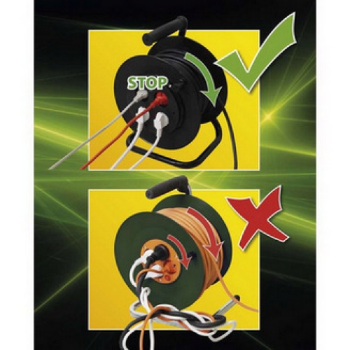 PVC kabel na bubnu s pevným středem 4zásuvky 25m EMOS P19425P