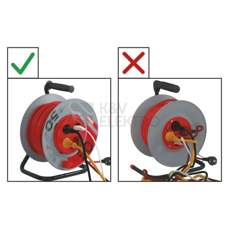 Obrázek produktu PVC kabel na bubnu s pevným středem 4zásuvky 25m EMOS P19425P 9