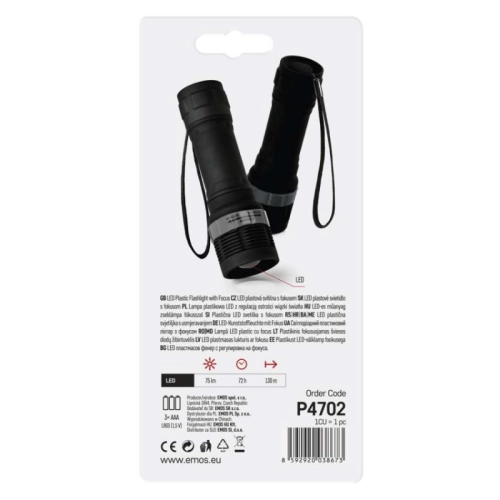 LED ruční svítilna EMOS P4702 75lm 3x AAA fokus (obrázek 5)