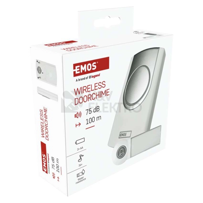 Obrázek produktu Domovní bezdrátový zvonek 98098 EMOS P5723 8