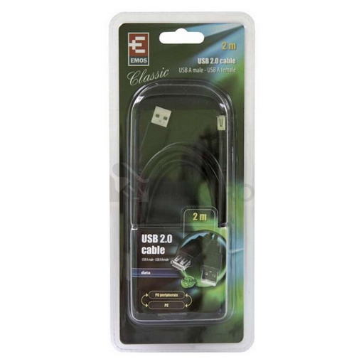 Obrázek produktu  Prodlužovací USB kabel EMOS SB7102 2.0 A - A 2m černý 1