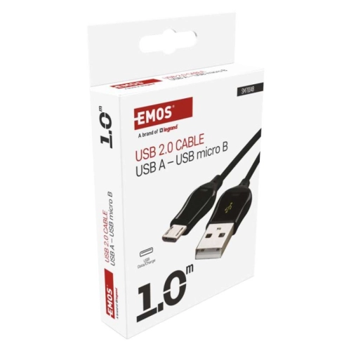 USB kabel EMOS 2.0 A/M - micro B/M 1m černý, Quick Charge SM7004B (obrázek 7)