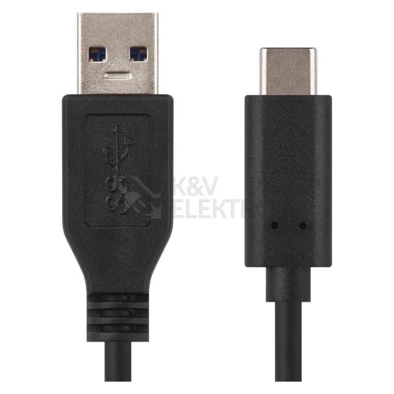 Obrázek produktu Kabel USB-C EMOS 3.0 A/M - USB 3.1 C/M 1m černý SM7021BL 5
