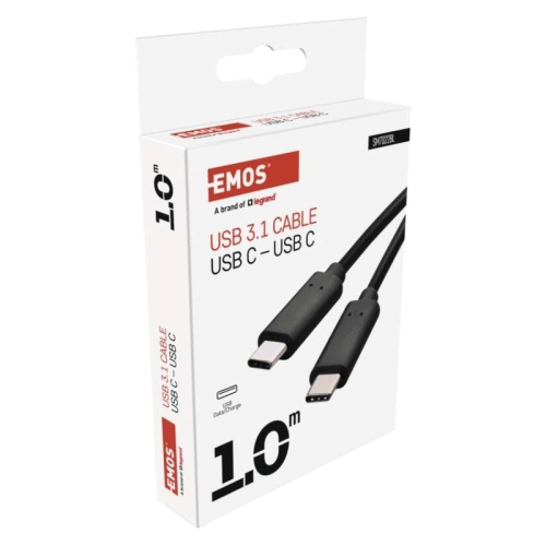 Kabel USB-C EMOS 3.1 C/M - USB 3.1 C/M 1m černý SM7022BL (obrázek 5)