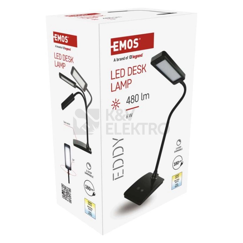 Obrázek produktu LED stolní lampa EDDY černá EMOS Z7599B 3