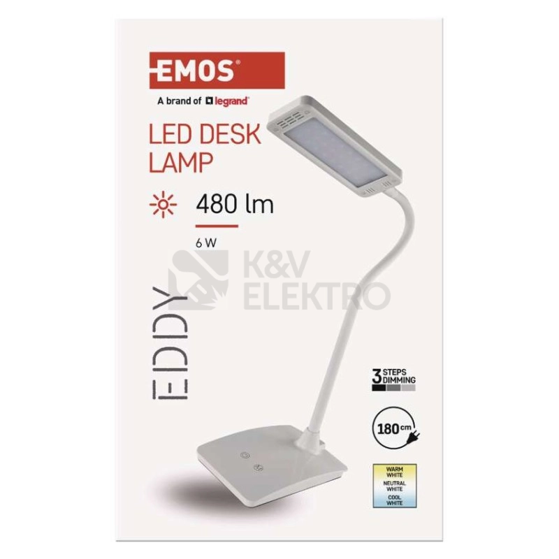 Obrázek produktu LED stolní lampa EDDY bílá EMOS Z7599W 2