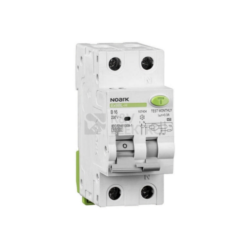 Proudový chránič s jističem NOARK Ex9BL-H 1P+N C16 30mA AC 107394