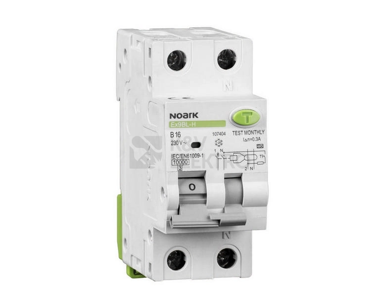 Obrázek produktu Proudový chránič s jističem NOARK Ex9BL-H 1P+N C16 30mA AC 107394 0