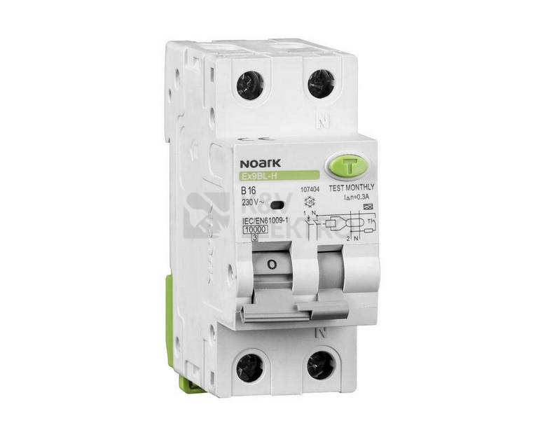 Obrázek produktu Proudový chránič s jističem NOARK EX9BL-H 1P+N B16 A 30mA 107404 0