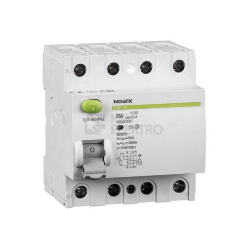Proudový chránič NOARK Ex9L-H 4P 63A AC 300mA 108185
