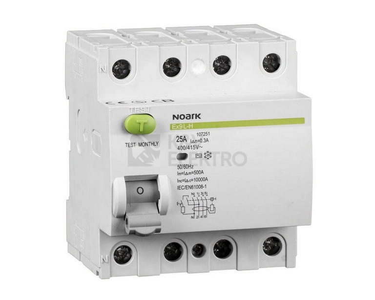 Obrázek produktu Proudový chránič NOARK Ex9L-H 4P 63A AC 300mA 108185 0