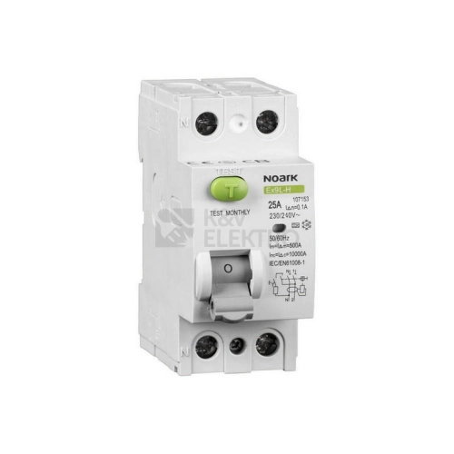 Proudový chránič NOARK EX9L-H 2P 40A A 30mA 108194