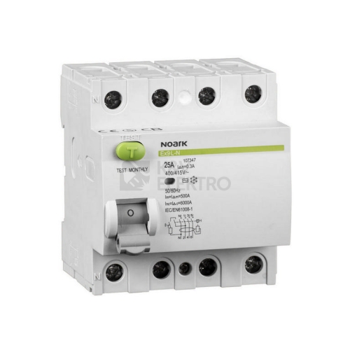 Proudový chránič NOARK Ex9L-N 4P 40A AC 300mA 108340