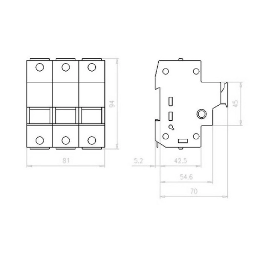 Pojistkový odpínač EATON VLCE14-3P 14x51 50A 192377 (obrázek 4)