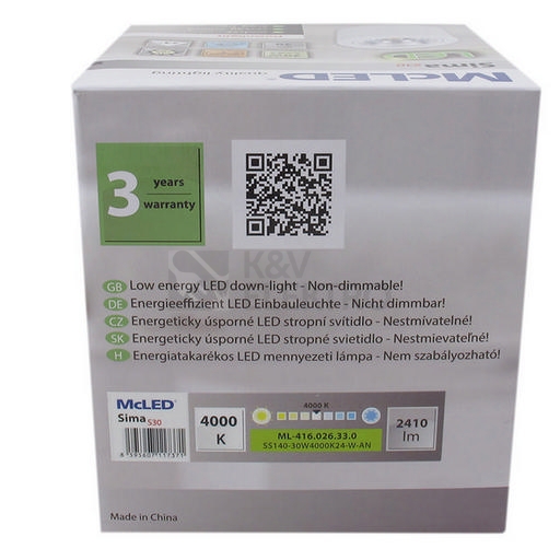 Obrázek produktu Přisazené LED svítidlo McLED Sima S30 30W 4000K ML-416.026.33.0 3