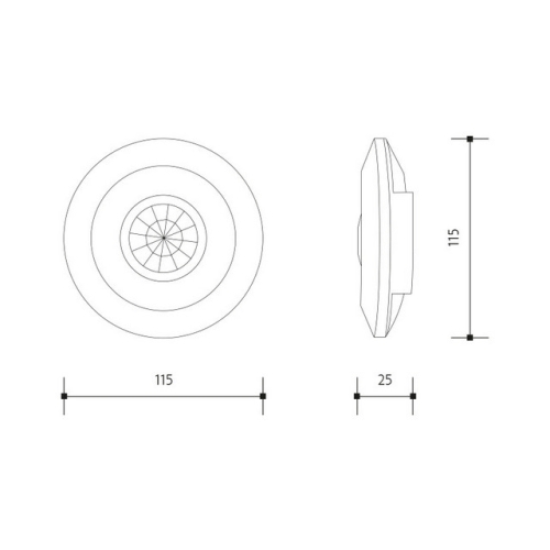 Pohybové čidlo Panlux PN71000005 360° bílá IP20