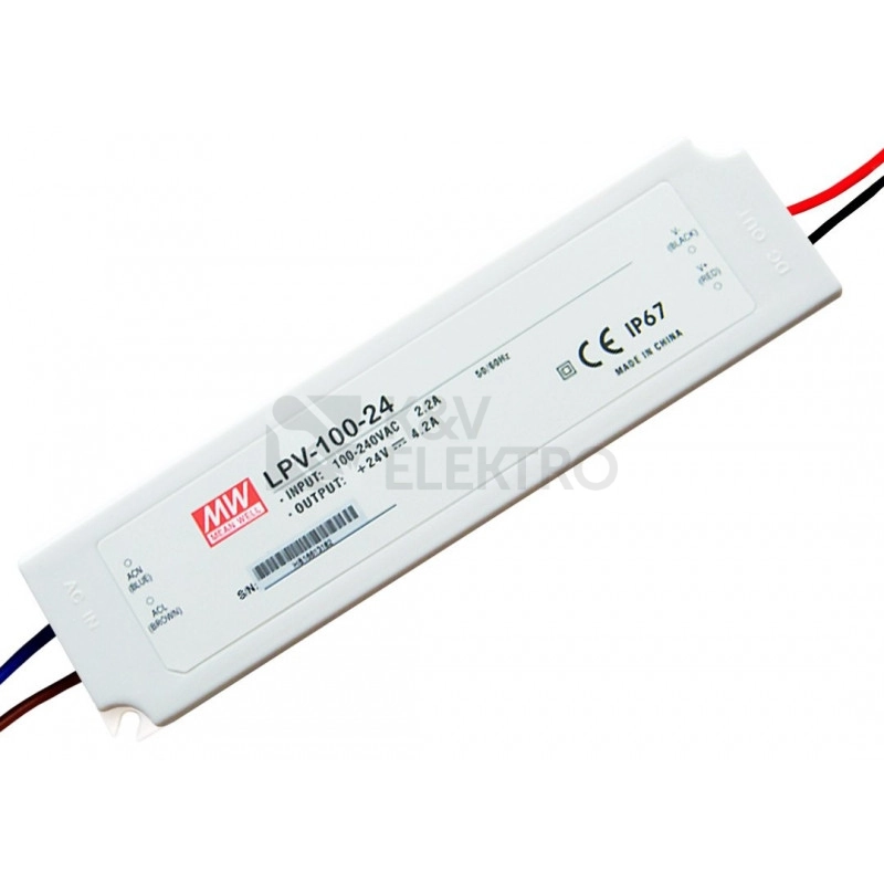 Obrázek produktu Napájecí zdroj MEAN WELL pro LED 24VDC 100W LPV-100-24 0
