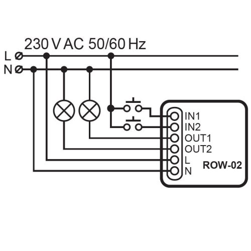 Wi-Fi spínací relé Zamel Supla ROW-02 do krabice