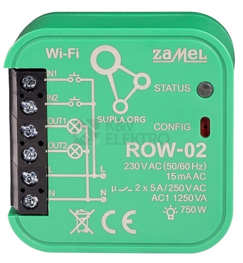 Rallonge électrique avec interrupteur WiFi gamme Supla - Zamel 