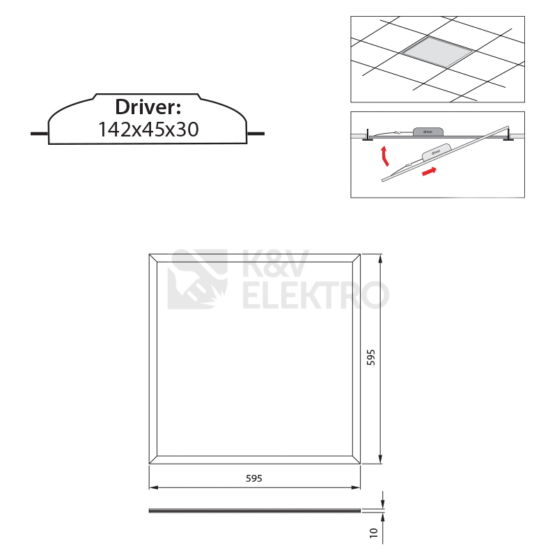 Obrázek produktu LED panel McLED Office 6060 40W 2700K teplá bílá ML-413.126.32.0 1