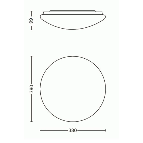 Nástěnné a stropní LED svítidlo Philips Suede 31802/31/EO průměr 38cm 2700K teplá bílá (obrázek 3)