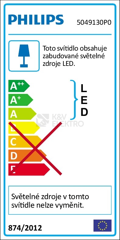 Obrázek produktu Bodové LED svítidlo Philips Box 50491/30/P0 4,5W 500lm 2200-2700K teplá bílá, stmívatelné 6