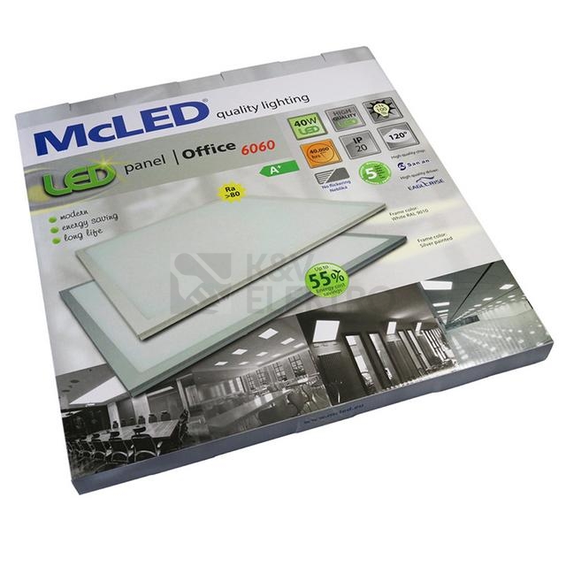 Obrázek produktu LED panel McLED Office 6060 40W 4000K neutrální bílá ML-413.128.32.0 9