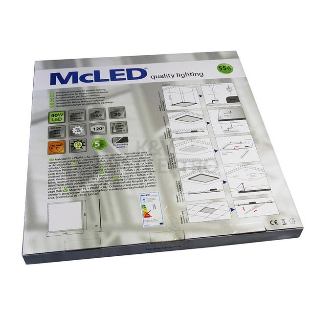 Obrázek produktu LED panel McLED Office 6060 40W 4000K neutrální bílá ML-413.128.32.0 10