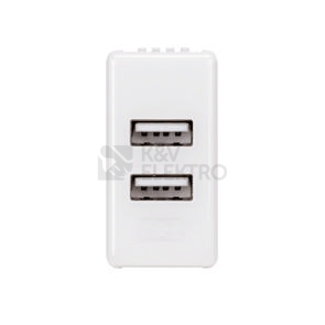 Obrázek produktu Gewiss 27 Combi USB nabíječka dvojitá bílá GW20361 0
