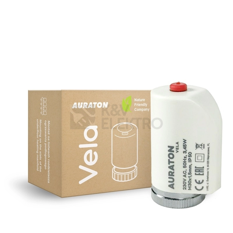 Obrázek produktu Termoelektrický pohon AURATON Vela TE230 PRO 230V závit M30x1,5mm 1