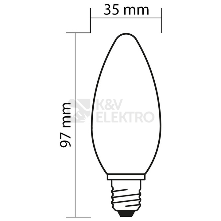 Obrázek produktu LED žárovka E14 McLED 2,8W (25W) teplá bílá (2700K) svíčka ML-323.018.94.0 6