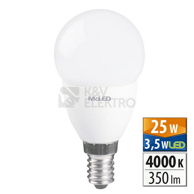 Obrázek produktu LED žárovka E14 McLED 3,5W (25W) neutrální bílá (4000K) ML-324.015.99.0 0