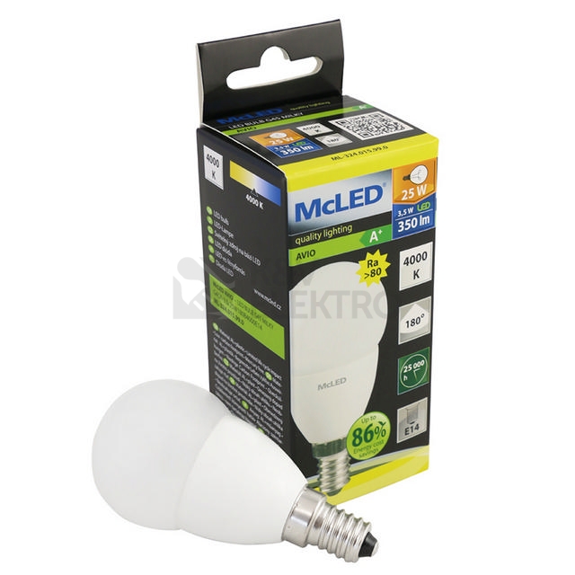 Obrázek produktu LED žárovka E14 McLED 3,5W (25W) neutrální bílá (4000K) ML-324.015.99.0 2