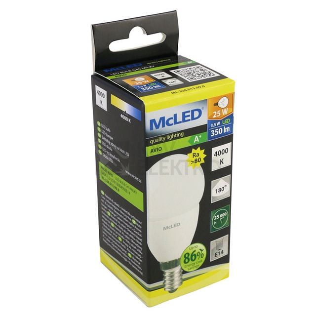 Obrázek produktu LED žárovka E14 McLED 3,5W (25W) neutrální bílá (4000K) ML-324.015.99.0 3