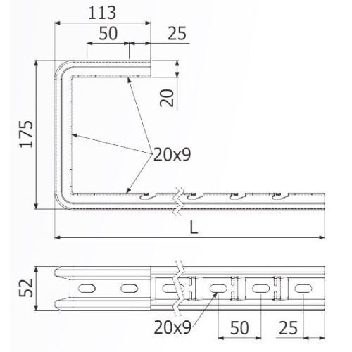 Nosník kabelového žlabu LINEAR+ NCL-B 200 SZ ARB-14520308 BASOR C-SHOT 200 GS