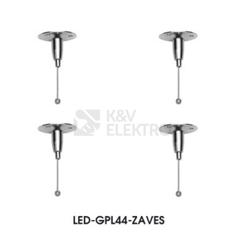  Závěs pro LED panely Ecolite LED-GPL44-ZAVES set 4ks délka 1m