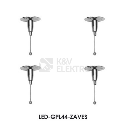 Obrázek produktu  Závěs pro LED panely Ecolite LED-GPL44-ZAVES set 4ks délka 1m 0