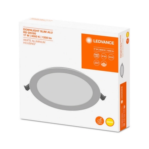 LED podhledové svítidlo LEDVANCE Slim Value 180mm 17W/3000K teplá bílá (obrázek 3)