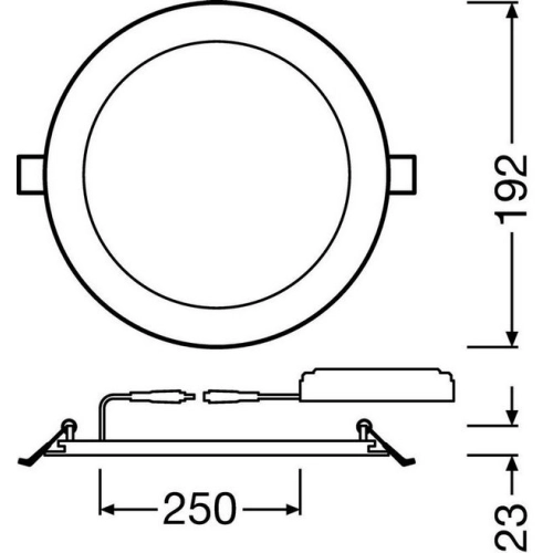 LED podhledové svítidlo LEDVANCE Slim Value 180mm 17W/3000K teplá bílá (obrázek 4)
