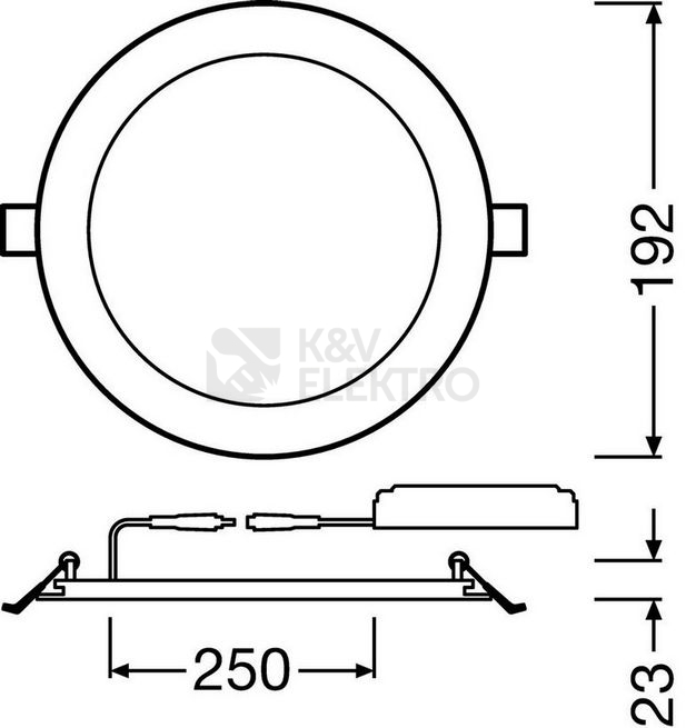 Obrázek produktu LED podhledové svítidlo LEDVANCE Slim Value 180mm 17W/3000K teplá bílá 3